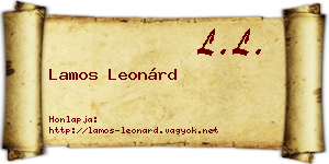 Lamos Leonárd névjegykártya