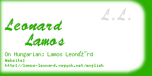 leonard lamos business card